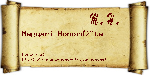 Magyari Honoráta névjegykártya